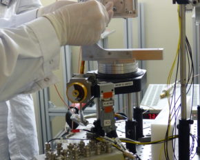 Lunar Radon detectors under test at Arronax